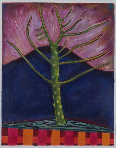 Pink Leaf Pine tree by Nancy Quinne Budde