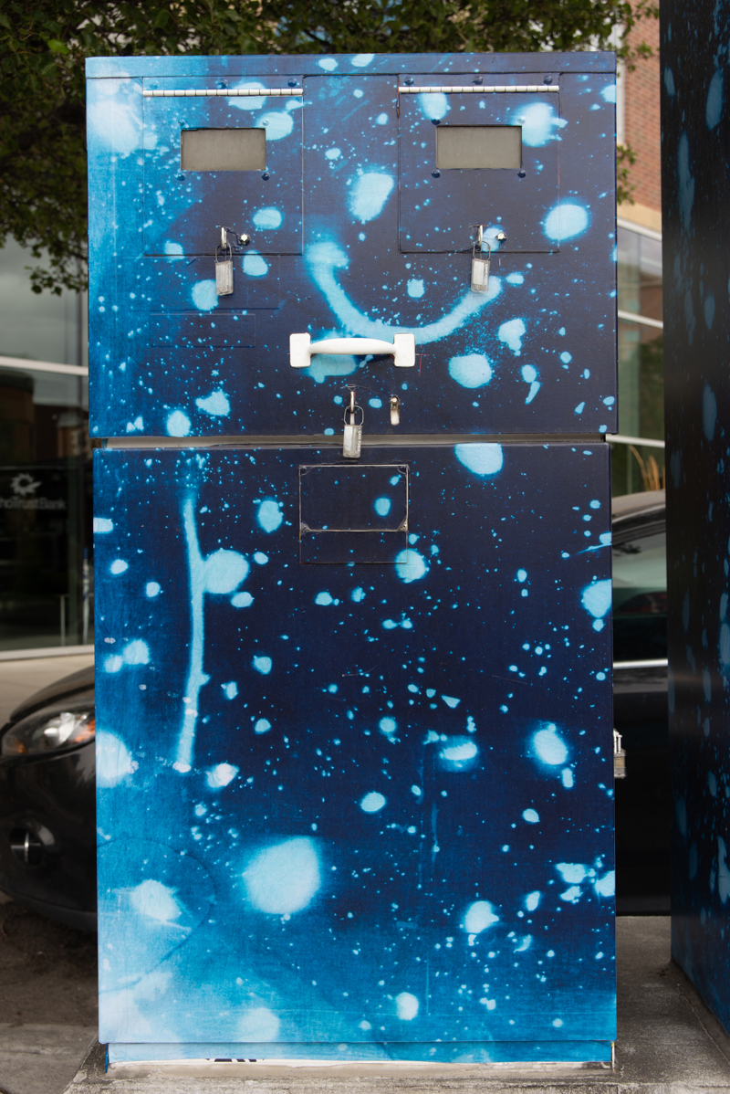 A batik dye pattern reminiscent of a clear night sky. 