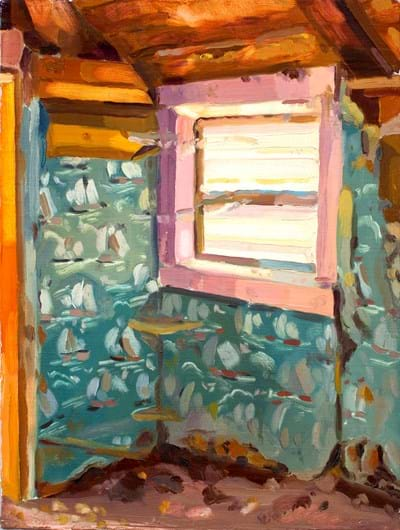 Shed Corner (Pink Window) (2018) by Kieran Brennan Hinton