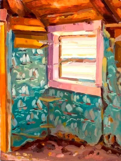 Shed Corner (Pink Window) (2018) by Kieran Brennan Hinton